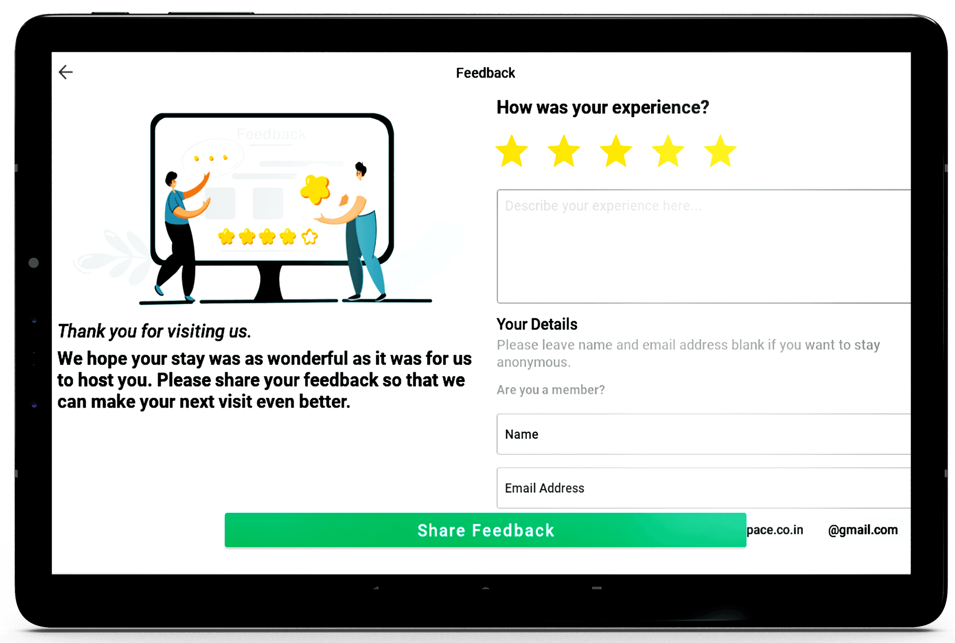 Touch-less Visitor Management Solution
